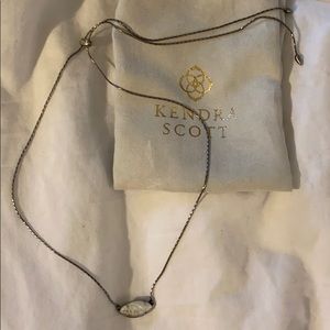 Kendra Scott Adjustable White and Silver Necklace